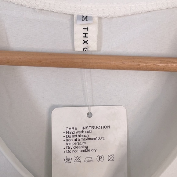 Thx Giving White Mesh Long Sleeve Top - Picture 6 of 7